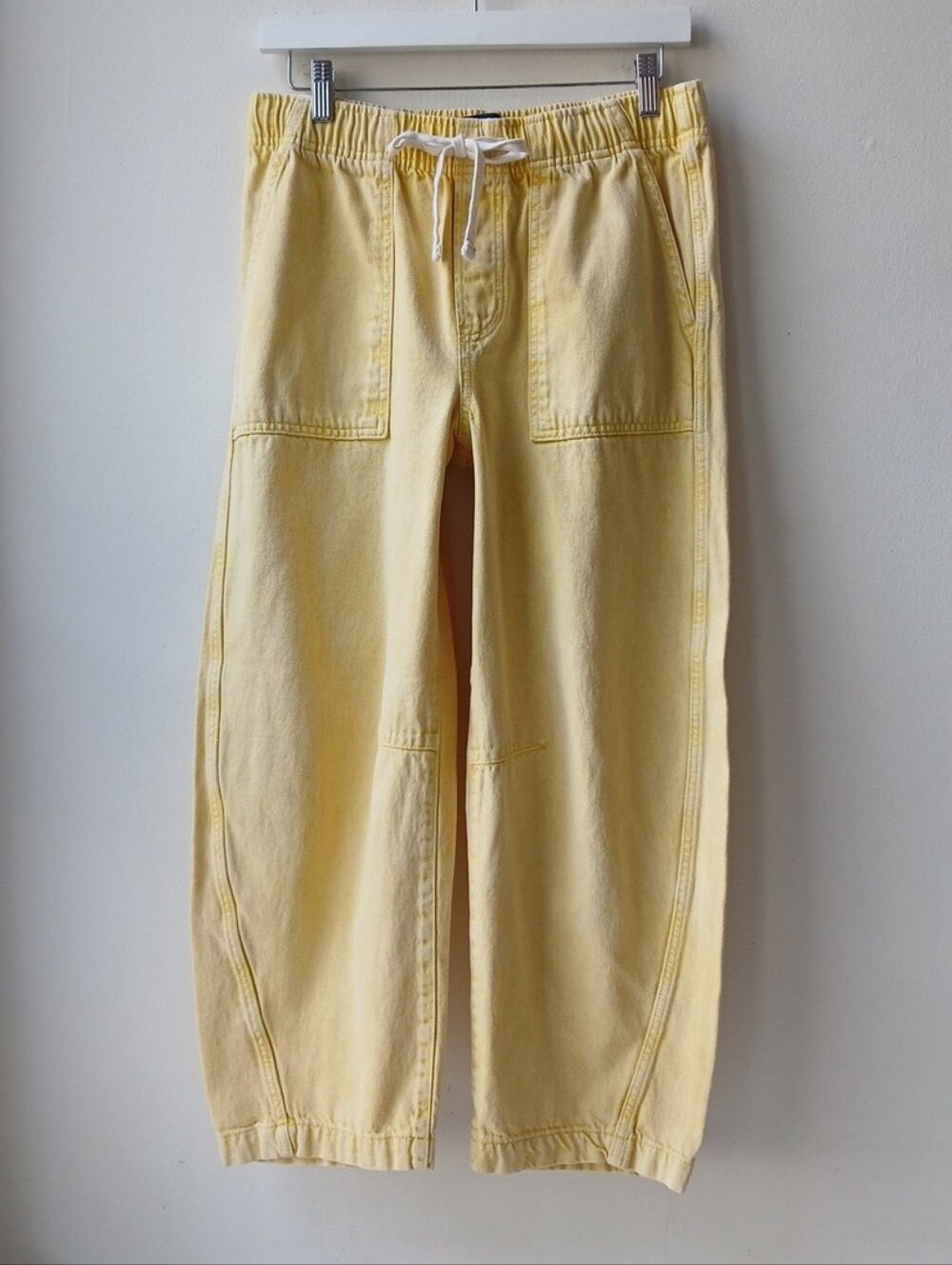Gap Denim Pull On Barrel Pants Yellow Women's Small